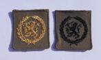 Twee militaire 5x5 borstemblemenAlgemene Functie Bekwaamheid, Ophalen of Verzenden, Landmacht, Nederland, Embleem of Badge