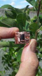 Electroformed Koperen Groene Toermalijn ring, Verzenden, Mineraal