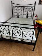 2-persoonsbed 1.40x2.00, Huis en Inrichting, Slaapkamer | Bedden, Ophalen, Gebruikt, Zwart, Tweepersoons