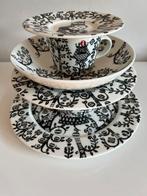 Nieuw 6-delig Iittala Taika Diep Borden Schaal Kop Zwart Wit, Ophalen of Verzenden, Nieuw, Porselein, Compleet servies
