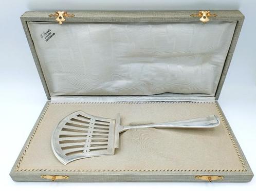 Zilveren art deco aspergeschep, J.M. van Kempen, 1910, Antiek en Kunst, Antiek | Goud en Zilver, Zilver, Verzenden