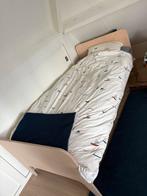 Beuken bed eenpersoons (scandinavisch), Ophalen, 85 tot 100 cm, Gebruikt, Lattenbodem