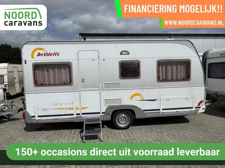 Dethleffs New Line 450 RONDZIT + VOORTENT +VASTBED, Caravans en Kamperen, Caravans, Bedrijf, tot en met 4, 750 - 1000 kg, Dethleffs