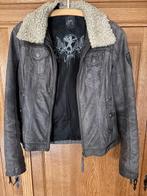 Grijs leren damesjas Gipsy maat L (M), Kleding | Dames, Ophalen of Verzenden, Zo goed als nieuw, Jasje, Grijs