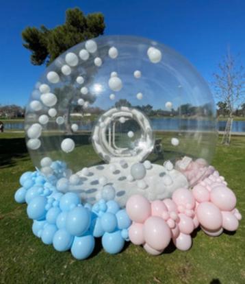 Bubblehouse /  Bubbelhuis met Gender Reveal doek! beschikbaar voor biedingen