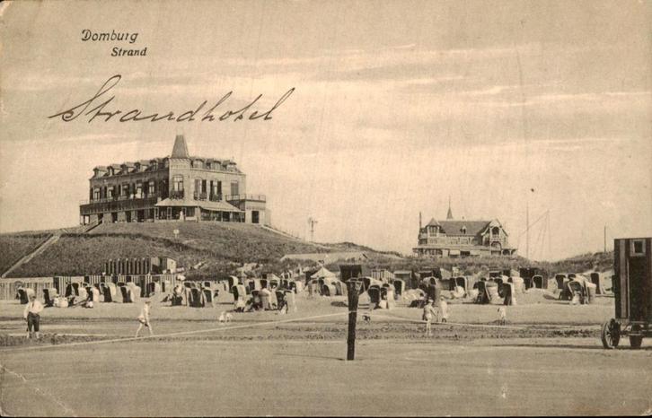 Doomburg- strand, Verzamelen, Ansichtkaarten | Nederland, Gelopen, Zeeland, Voor 1920, Ophalen of Verzenden