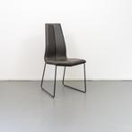 ACTIE!! 3x Montis Ivy Eetkamerstoelen Bruin Leder - Zwart, Ophalen of Verzenden, Zo goed als nieuw, Leer, Vier