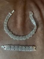 Zilverkleurige Set: Ketting & Armband, Ophalen of Verzenden, Zo goed als nieuw, Zilver
