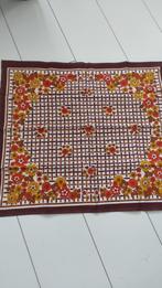 Vintage katoenen kleedje bruin wit oranje groen, Ophalen of Verzenden, Gebruikt, Bruin, Overige typen