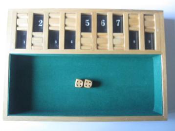 Volledig houten bordspel Shut the box ZGAN beschikbaar voor biedingen