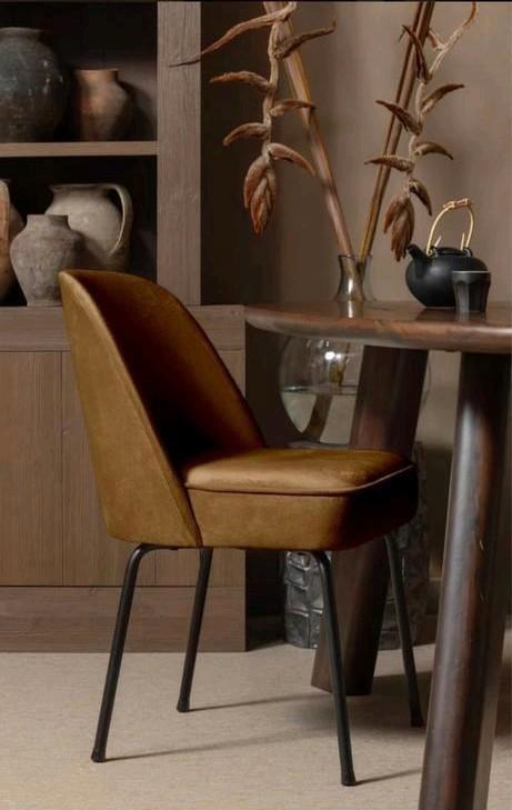 Be pure home vogue NIEUW 2 eetkamerstoelen  moster okergeel, Huis en Inrichting, Complete eetkamers, Zo goed als nieuw, Ophalen of Verzenden