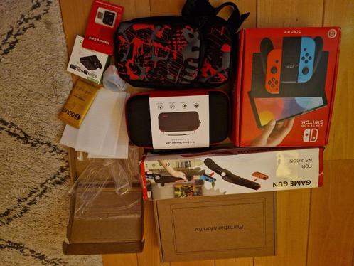 Nintendo Switch OLED met extra's zoals een externe monitor!!, Spelcomputers en Games, Spelcomputers | Nintendo Switch, Nieuw, Switch OLED