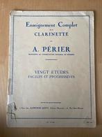 Klarinet Oefenboek A. Périer - Vingt Études, Muziek en Instrumenten, Gebruikt, Klassiek, Les of Cursus, Ophalen of Verzenden
