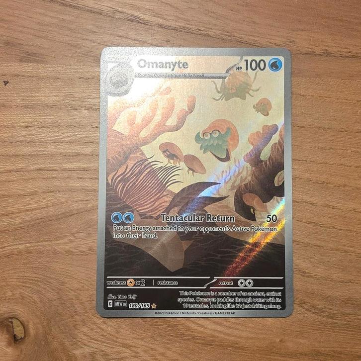 Omanyte Art MEW pokemon kaart, Hobby en Vrije tijd, Verzamelkaartspellen | Pokémon, Zo goed als nieuw, Ophalen of Verzenden