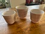 Drie retro bloempotten vintage midcentury west germany, Ophalen, Huis en Inrichting