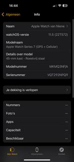 Cellular gps Stainless steel 45mm - Apple, Apple Watch ⌚️, IOS, Ophalen of Verzenden, Zo goed als nieuw