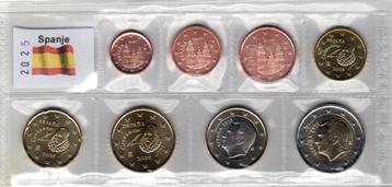 UNC set Spanje 2025 -1 cent t/m 2 euro - Transportblister beschikbaar voor biedingen