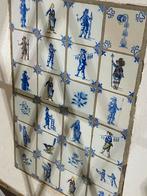Delfts blauwe antieke keramische tegels - tableau 24 stuks, Antiek en Kunst, Antiek | Wandborden en Tegels, Ophalen