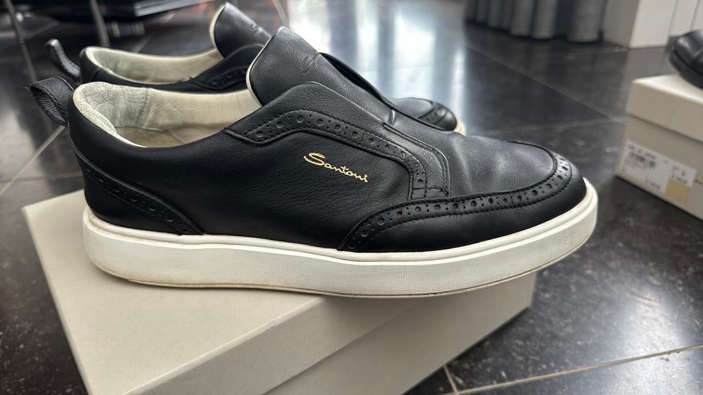 Santoni loafers, Kleding | Heren, Schoenen, Loafers, Zwart, Ophalen of Verzenden, Gedragen