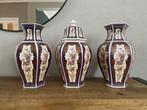 Uniek 3-delig Vintage Italiaans kaststel – Imari-stijl, Ophalen of Verzenden, Aardewerk of Porselein, Minder dan 50 cm