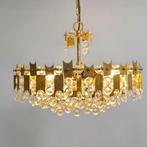 Xl kroonluchter Sciolari by Palwa 70's brutalist, Ophalen of Verzenden, Gebruikt, Glas