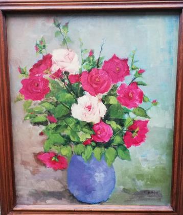 Schilderij. C. v. d. H. Stilleven. 63/73 cm Olie/paneel.  beschikbaar voor biedingen