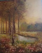 Hoogzomer bij de beek, schilderij olieverf, nieuw., Ophalen