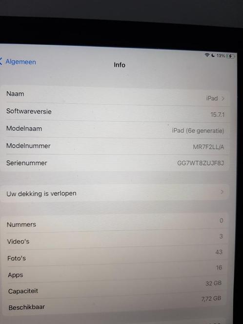Ipad, Computers en Software, Apple iPads, Zo goed als nieuw, Apple iPad, 10 inch, 32 GB, Ophalen of Verzenden