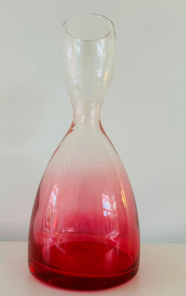 Roze karaf 30 cm met ombré effect, Verzamelen, Glas en Borrelglaasjes, Zo goed als nieuw, Overige typen, Ophalen