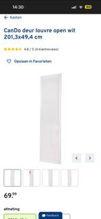 (3) CanDo Louvre Deur Wit, Doe-het-zelf en Verbouw, Ophalen, Minder dan 80 cm, Binnendeur, Nieuw