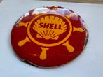 Vintage Shell Emaille Reclamebord, Ophalen of Verzenden