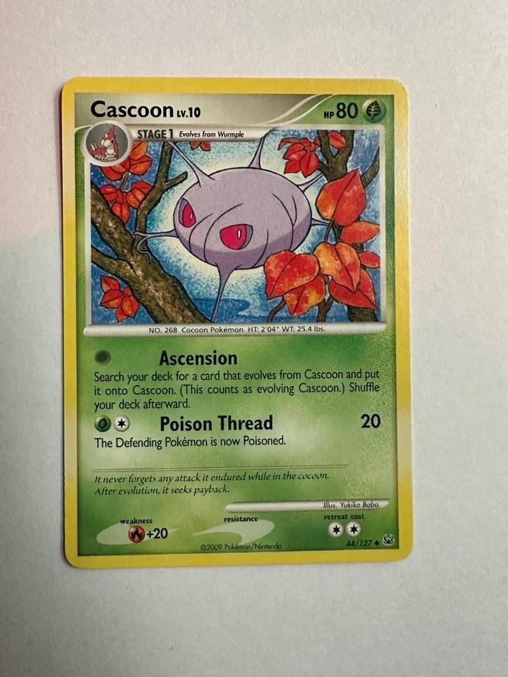 Cascoon – 44/127 – Platinum, Hobby en Vrije tijd, Verzamelkaartspellen | Pokémon, Zo goed als nieuw, Losse kaart, Ophalen of Verzenden