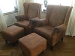 Een nieuw uitziende oorfeuiteuls met foot stool, Huis en Inrichting, Ophalen, Minder dan 75 cm, Zo goed als nieuw, Stof