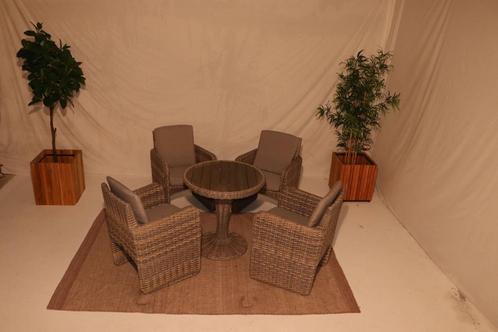 4x barbados stoelen met coffee tafel #40, Tuin en Terras, Tuinsets en Loungesets, Zo goed als nieuw, Tuinset, Overige materialen