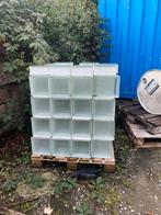 Glazen bouwstenen (+/- 100 stuks), Doe-het-zelf en Verbouw, Glas en Ramen, Ophalen of Verzenden, Gebruikt, Overige typen, Minder dan 80 cm