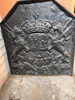 Oude haardplaat met wapen, Ophalen of Verzenden, Gebruikt, Inzethaard, Houthaard