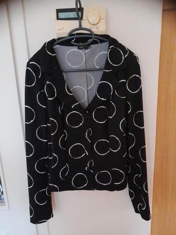 Blazer jasje van Moq maat 42 travelstof zwart wit. beschikbaar voor biedingen