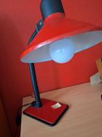 Vintage rode bureaulamp met flexibele zwanenhals, Ophalen of Verzenden, Zo goed als nieuw