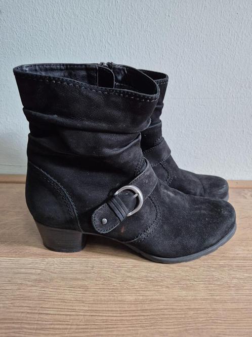 Sch75 - Zwarte leren Medicus laarsjes maaat 6,5 is 40 (1), Kleding | Dames, Schoenen, Zo goed als nieuw, Zwart, Ophalen of Verzenden