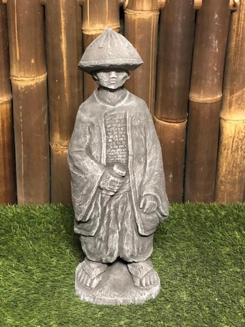 Japanse Visser nr.132, Tuin en Terras, Tuinbeelden, Nieuw, Mensenbeeld, Beton, Ophalen