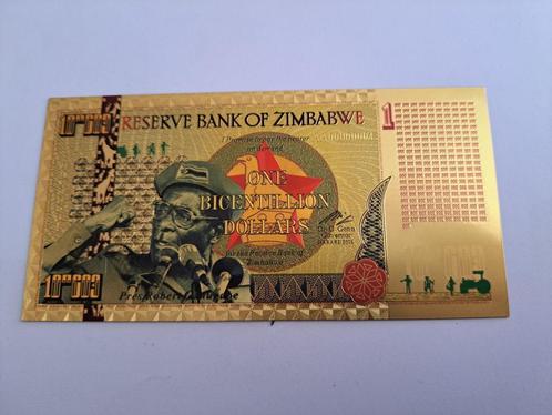 BILJET -ZIMBABWE - GOUDFOLIE-1 BICENTILLILION DOLLARS (225), Postzegels en Munten, Bankbiljetten | Afrika, Los biljet, Zimbabwe