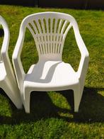 8 witte tuinstoelen stevig en comfortabel., Ophalen