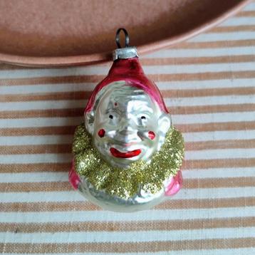 Prachtig! Vintage clown Pierrot kerstornament kerstbal beschikbaar voor biedingen
