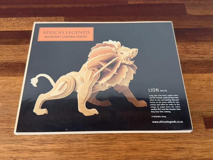 Nieuw Africa’s Legends houten 3D puzzel leeuw/ lion, Hobby en Vrije tijd, Denksport en Puzzels, Nieuw, Rubik's of 3D-puzzel, Minder dan 500 stukjes