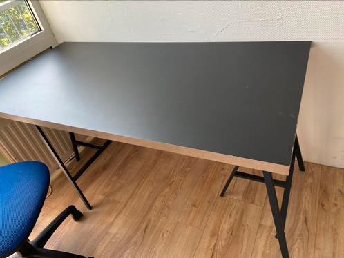 IKEA Bureaublad met Schragen onderstel – 150 x 75 cm, Huis en Inrichting, Bureaus, Gebruikt, Bureau, Ophalen