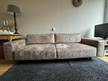 Velvet taupe bankstel, 245 cm breed, moderne look beschikbaar voor biedingen