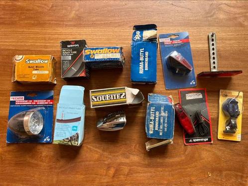 Verschillende binnenbanden koplampen achterlichten reflector, Fietsen en Brommers, Fietsaccessoires | Overige Fietsaccessoires