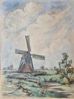 Sjoerd de Vries 1907-1987 Spinnekop molen, Antiek en Kunst, Kunst | Tekeningen en Foto's, Ophalen of Verzenden