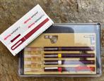 Rotring Rapidograph 4 pennen + toebehoren in doos 0,18 - 0,5, Hobby en Vrije tijd, Ophalen, Zo goed als nieuw, Overige typen