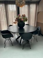 5x look-a-like eames eetkamerstoelen, Ophalen, Kunststof, Zwart, Zo goed als nieuw